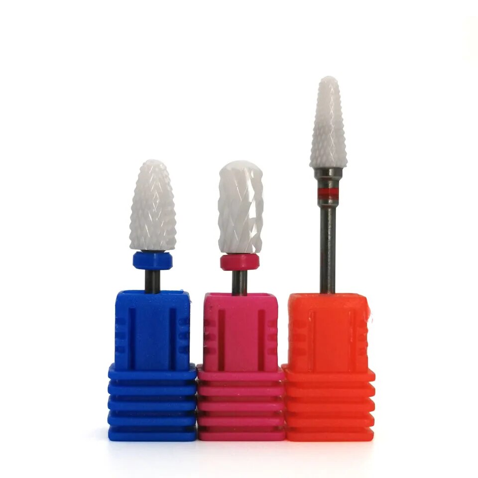 Ceramic Grinding Head 3/32 Nail Drill Bit Milling Cutter For Manicure Nail Files Buffer Nail Art Equipment Accessory
