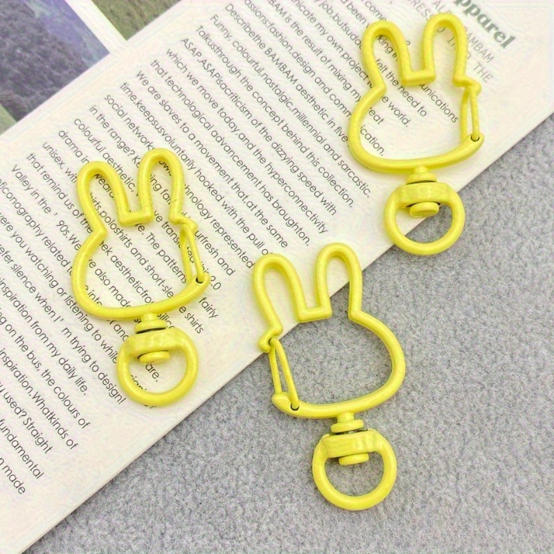 Cute Rabbit Keychains - Zinc Alloy Metal Key Rings for Bags and Keys - DIY Accessories