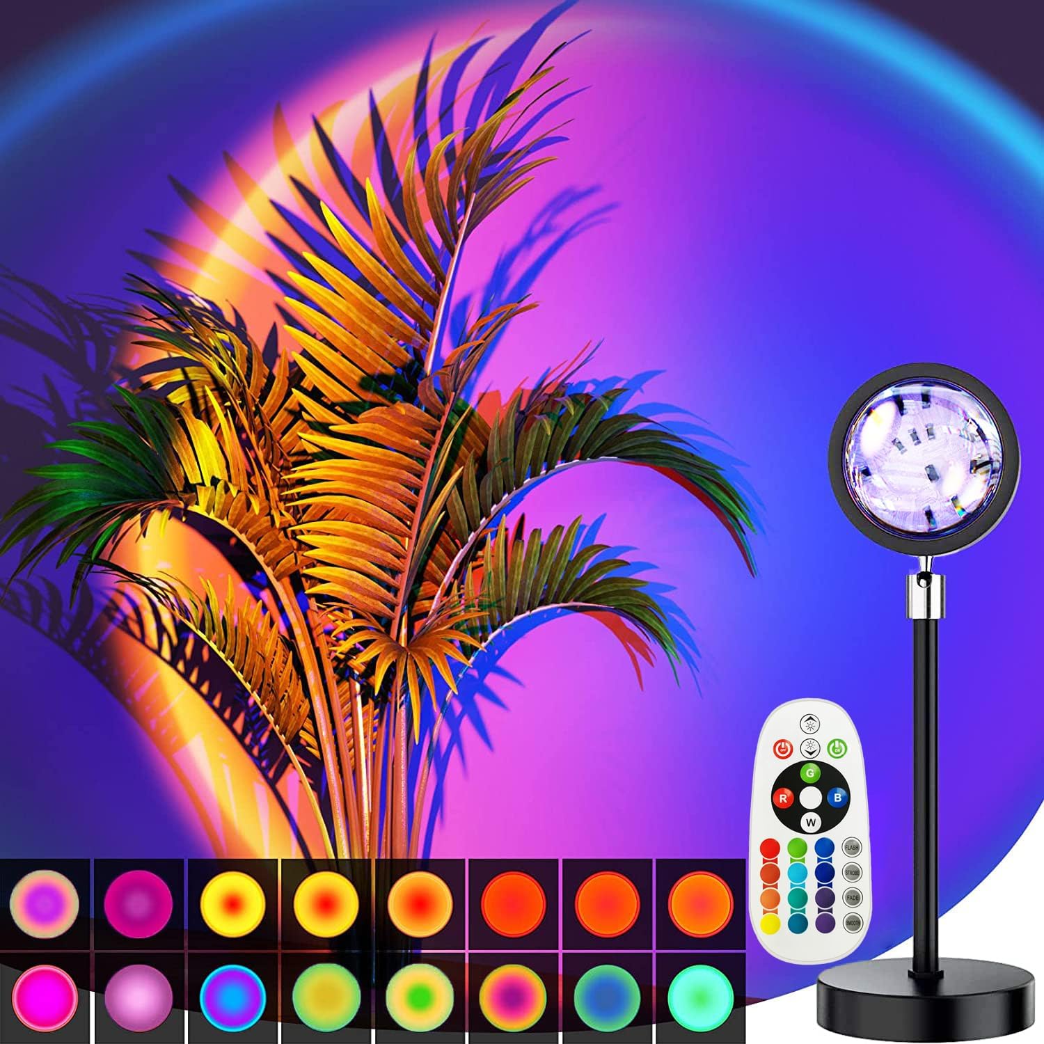 USB 5V Tuya Smart Sunset Lamp Night Light Sunset Projector Smart Life APP Remote LED Lights Room Decoration Photography lightify