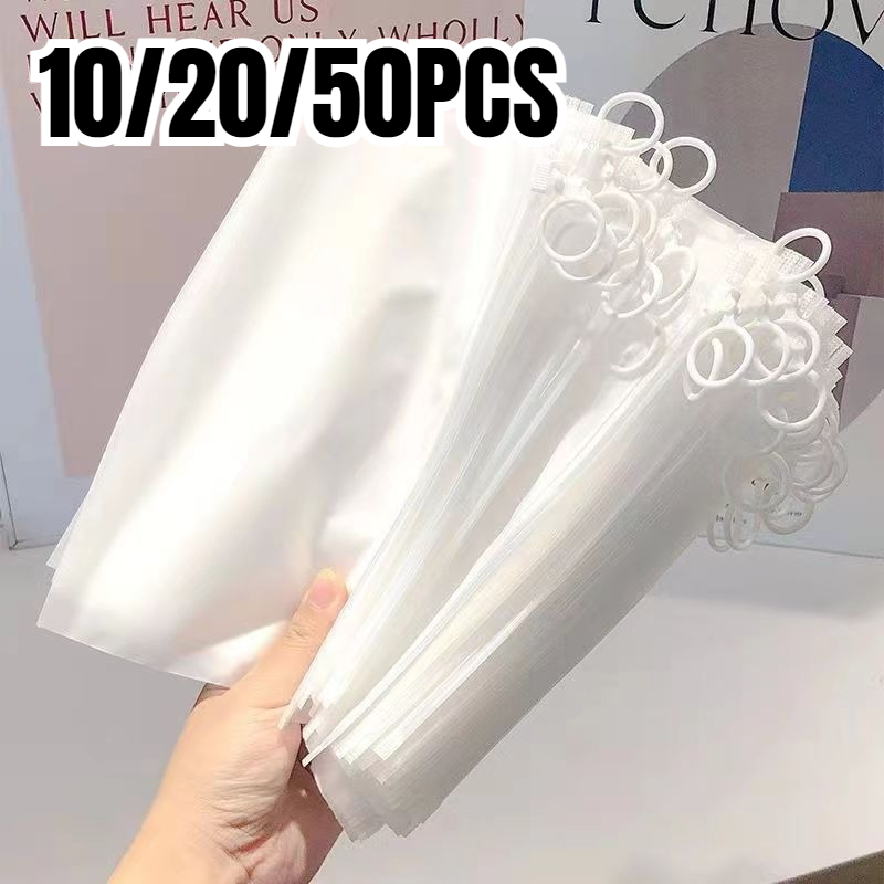 10/20/50PCS Pieces Clear Bag Plastic with Pull Ring Toy Package Bag Suitable for Home Stationery Sorting Toy Package Reusable