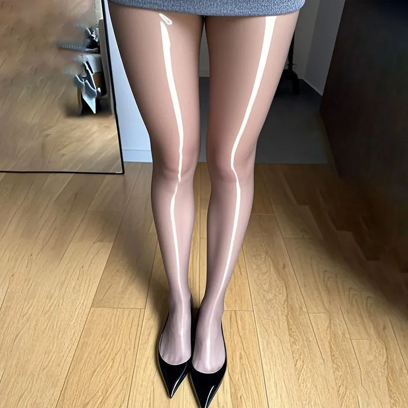 Super Transparent Aurora Oil Bright Socks 8D Stockings Smooth Large Size Non Slip Anti Hook Disco Stockings Amagi