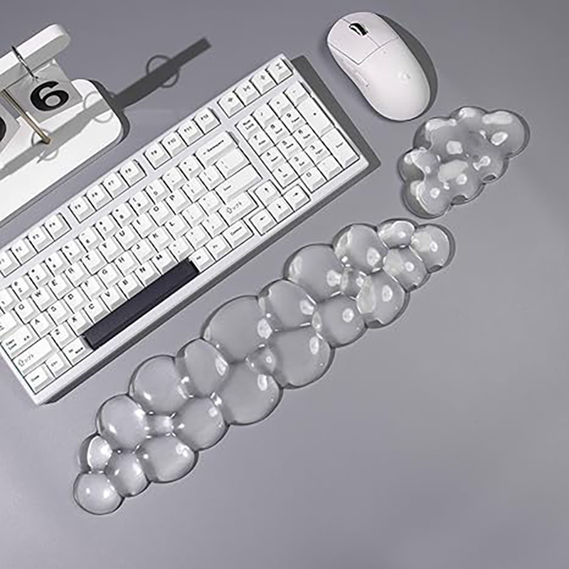 Mouse Pad Wrist Antislip Silicone Transparent Wrist Brace Support Mat Memory Wrist Mouse Pad Computer Laptop Keyboard Mat