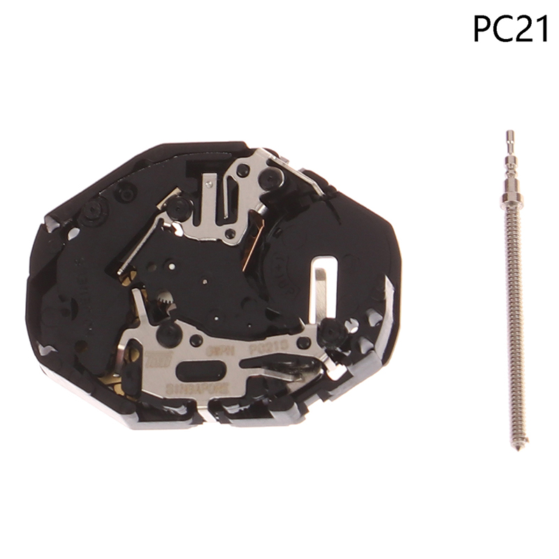 【Peace】1Pc PC21 Watch Movement With Rod For Miyota PC21 Quartz Watch Accessories Without Electronic 3 Pins Watch Movement