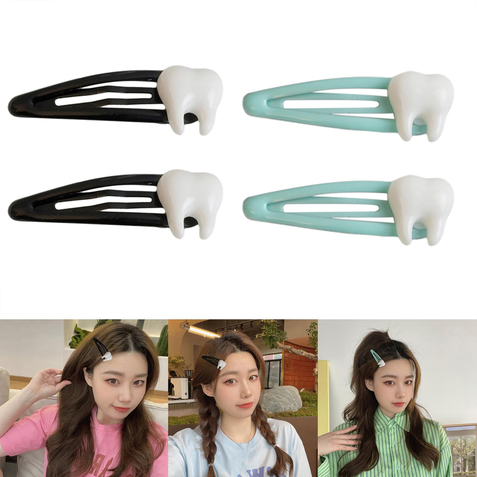 Delicate Bangs Clip Tooth Y2K Barrettes Clip Harajuku Hairpin Sweet Girls Hair Harajuku Lady Mini Tooth