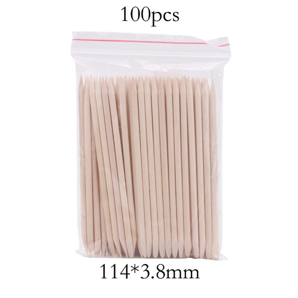 50/100Pcs Reusable Cuticle Pusher Crystal Stick Double End Nail Art Remover Tool Pedicure Care Manicure Tools