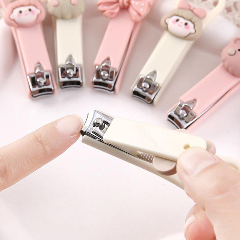 Cute Cartoon Love Mini Folding Anti Splash Nail Clippers Portable Household Manicure Tool