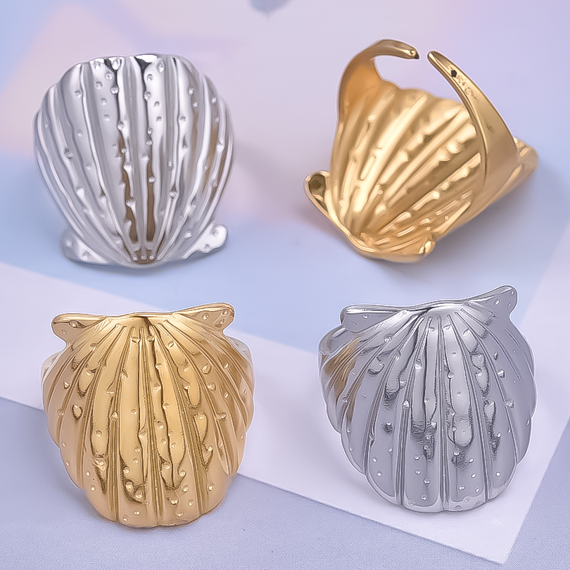 2pcs Gold/Silver Color Angel Wing Rings for Women Men Stainless Steel Adjustable Open Ring Trendy Statement Jewelry