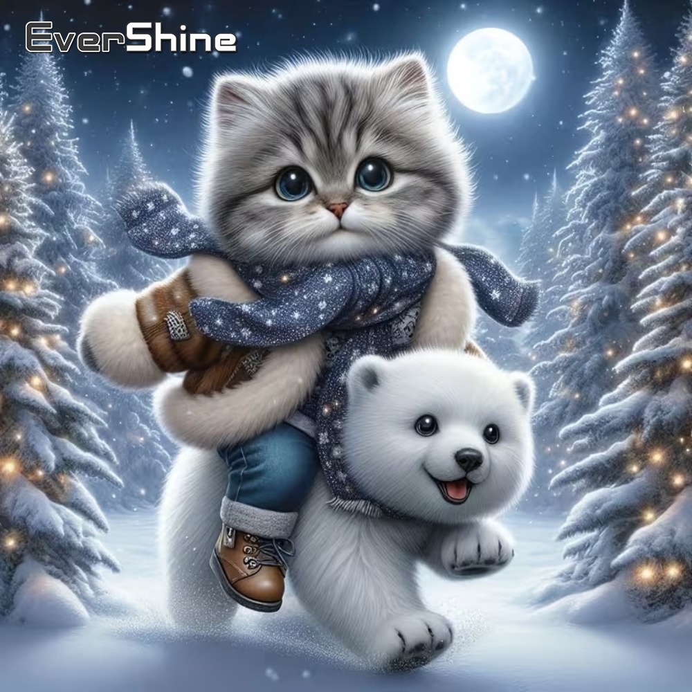 Evershine Diamond Painting bear Pattern for s Beginners Mosaic Animal DIY Full Square Round Diamond Embroidery Wall Art