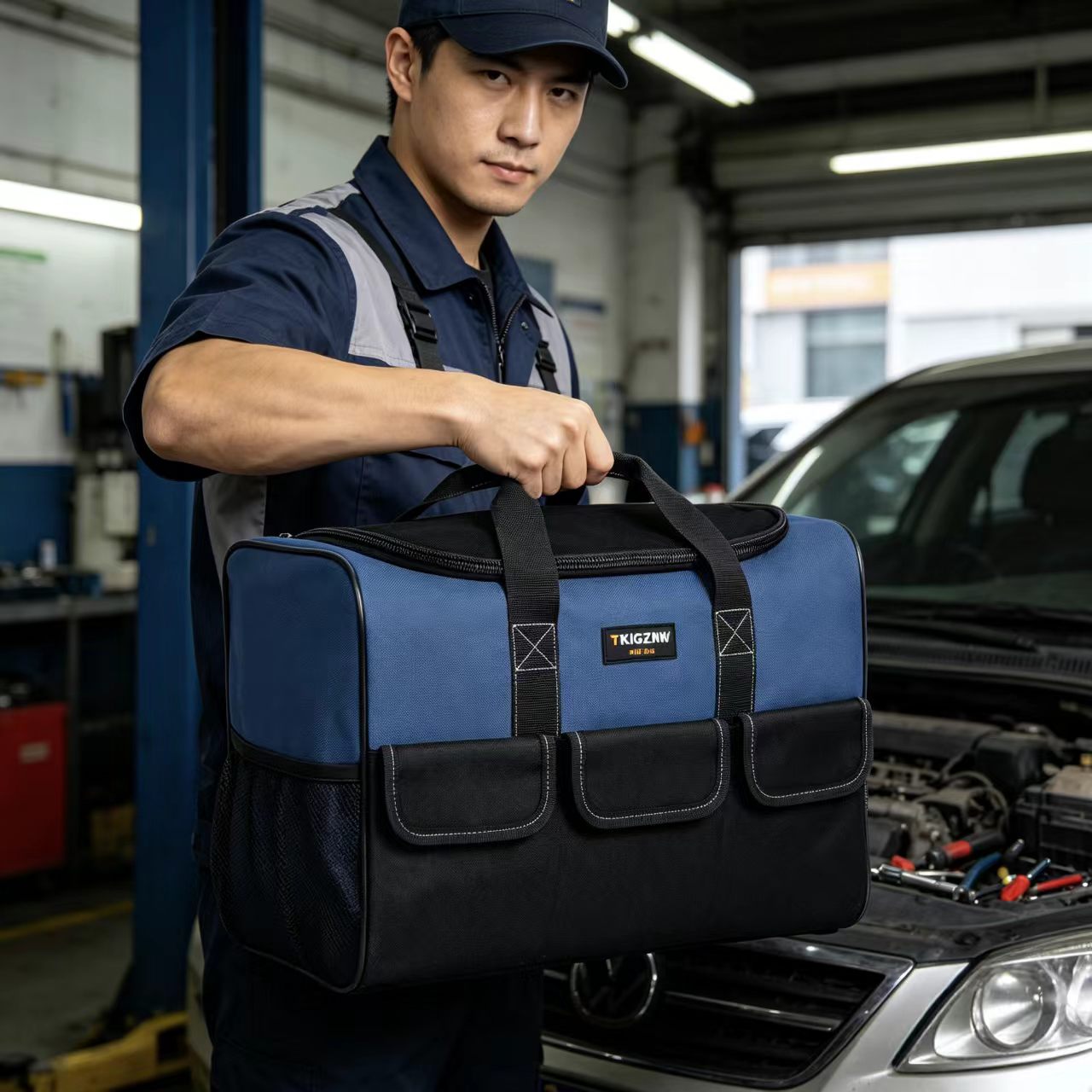 TKIGZNW B009-1 Portable Tool Bag Storage Organizer for Home Repairing Gardening Traveling Hand Tools Car Maintenance