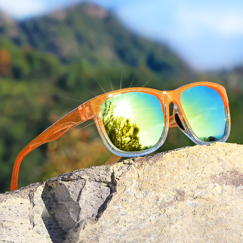 2026 New Unisex Polarized Square Fashion Sunglasses - Lightweight Purple Glitter Frame, TAC Lenses for Outdoor Sports & Fashion