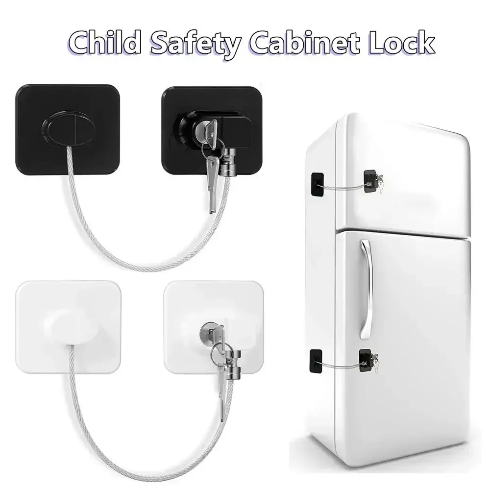 1pcs Multi-function Security child safety cabinet lock drawer lock bracket for refrigerator baby furniture protection