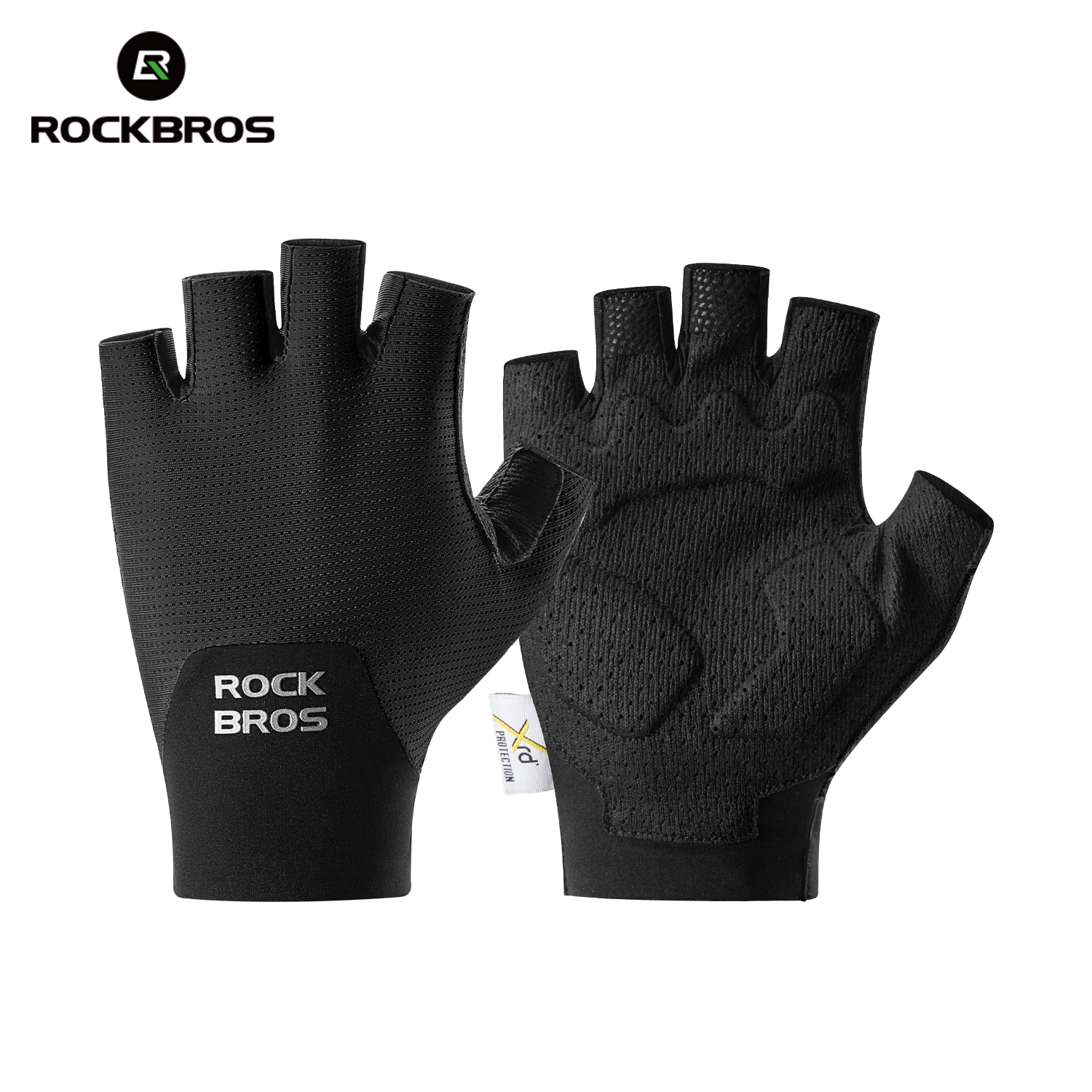 ROCKBROS Cycling Gloves Shock Absorption Bike Gloves Half Finger Seamless Breathable Bicycle Gloves With XRD Palm Pad Gloves