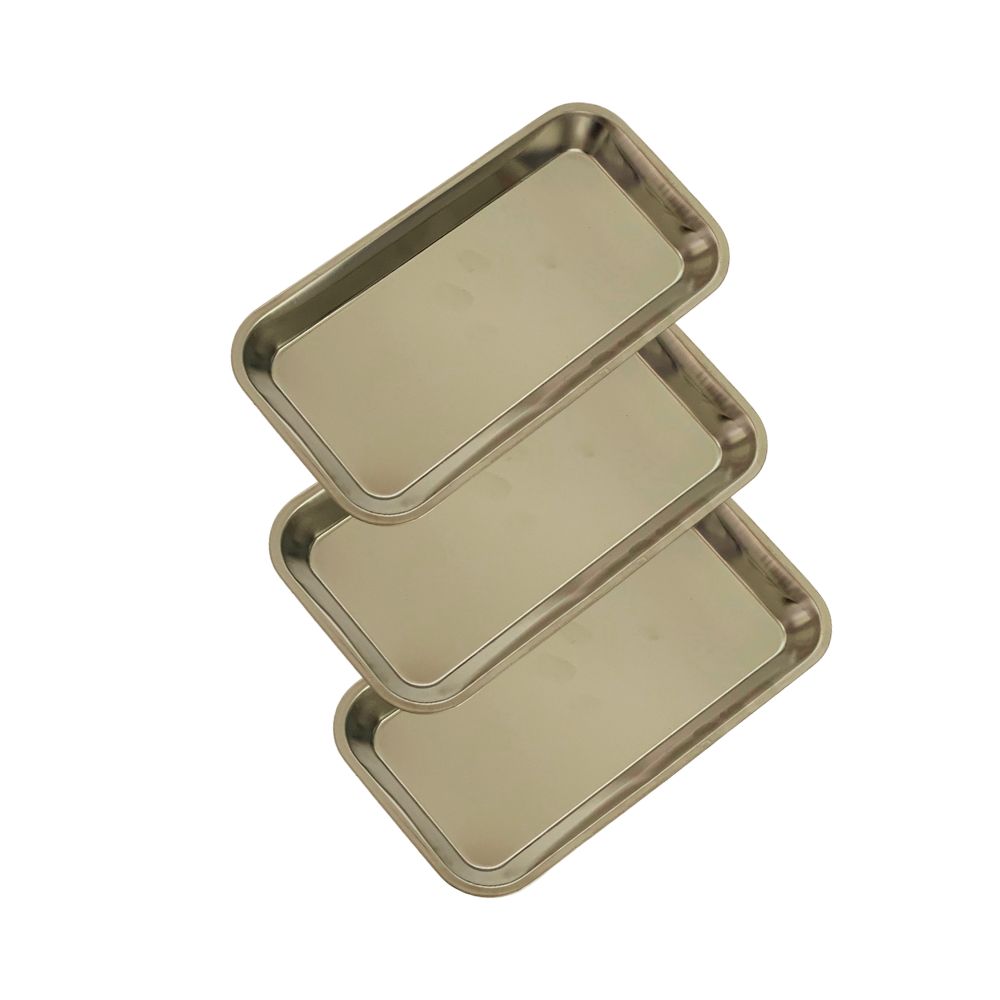 1PC Stainless Steel Cosmetic Storage Tray Tattoo Equipment Tray Doctor Surgery Dental Tray Fake Nail Tray Tool