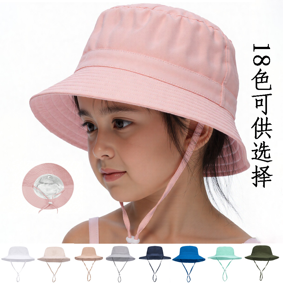 INS Summer Baby Solid Color Gauze Basin Hat New Rabbit Ear Fisherman Hat for Kids Sun Hat