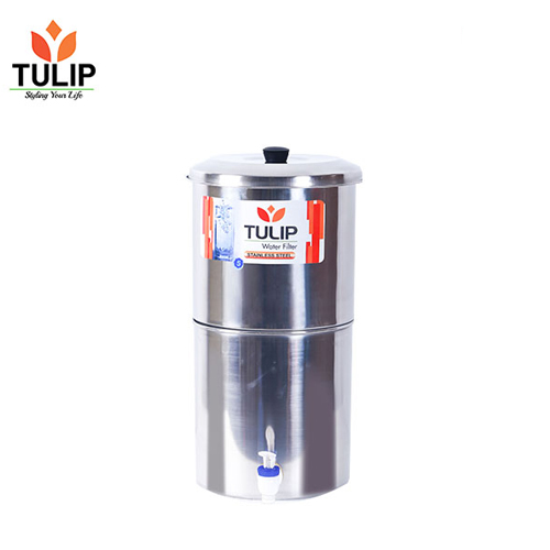 TULIP 13 Litre Stainless Steel Water Filter With 1 Candle