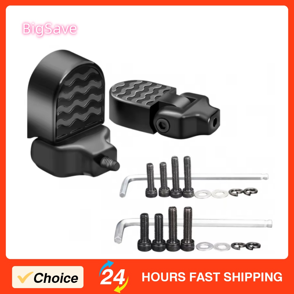 1 Pair Bicycle Rear Pedals Footrest Foldable Design Non-slip and Durable Electric Bike Footpegs Mountain Bikes Rear Pedals
