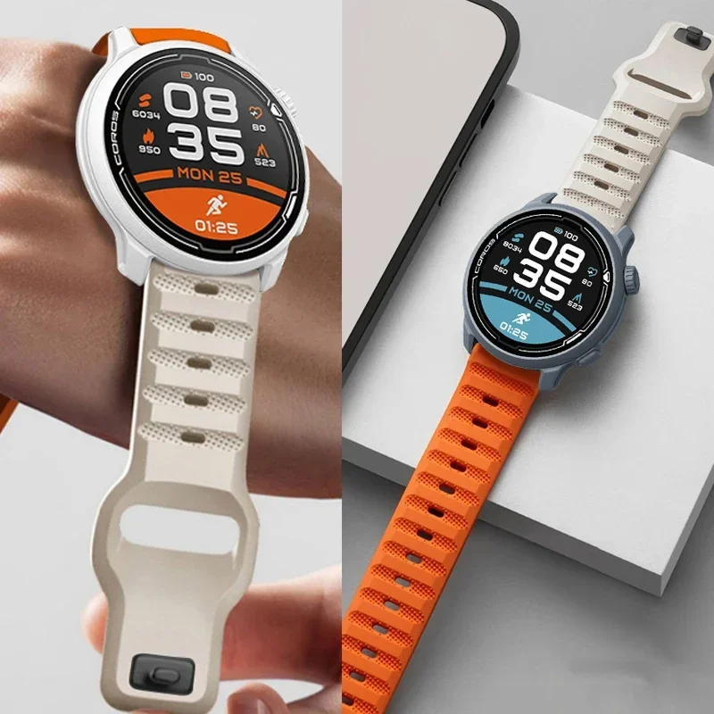 20mm 22mm Sport Band For COROS PACE 3 2 Silicone Wristband Bracelet Belt Correa For COROS APEX/APEX 2 Pro/APEX 42mm 46mm Strap
