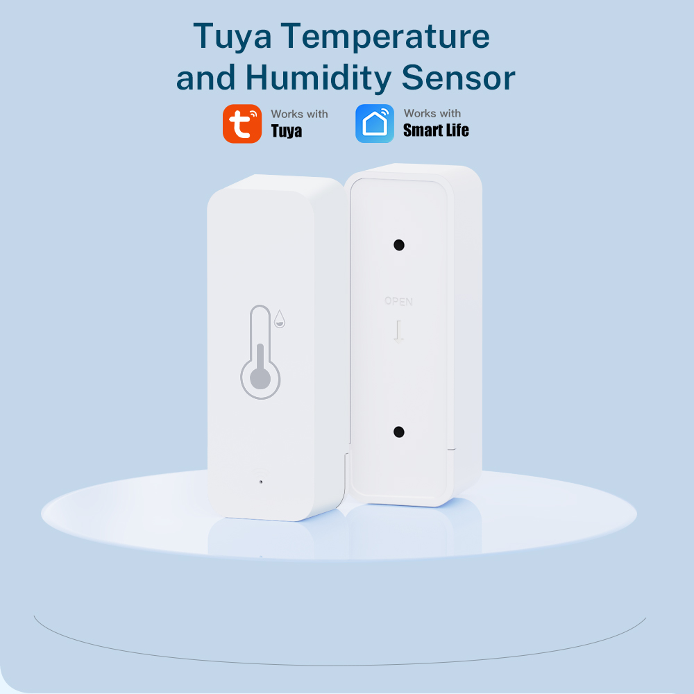 Tuya WiFi Smart Temperature And Humidity Sensor Battery Powered Smart Home Security Work With Alexa Home