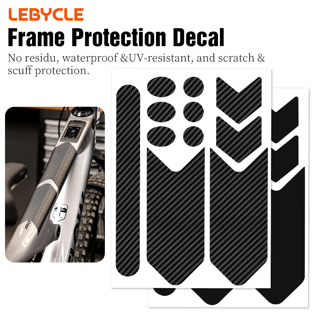 LEBYCLE MTB Road Bicycle Chain Protection Sticker Bike Frame Protection Sticker Bike Front Fork Protective Film