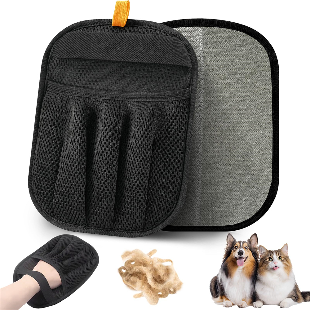 2025 Newly Upgraded Five-Finger Electrostatic Pet Hair Gloves Reusable Pet Hair Remover Tool for Clothing Couch Carpet Car Seat