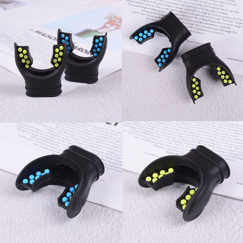 New Practical Scuba Diving Silicone 2 Colors Tab Replacement Regulator Snorkel Fit Mouth Piece
