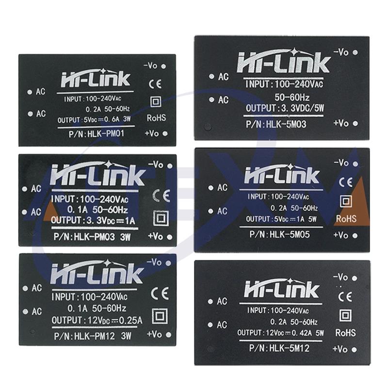 HLK-PM01 HLK-PM03 HLK-PM12 AC-DC 220V to 5V/3.3V/12V Mini Power Supply Module Intelligent Household Switch HLK-5M05