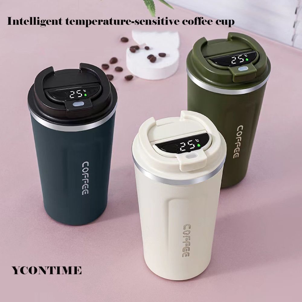 Coffee Mugs Stainless Steel With Digital Display 510 ml Vacuum Coffee Mugs