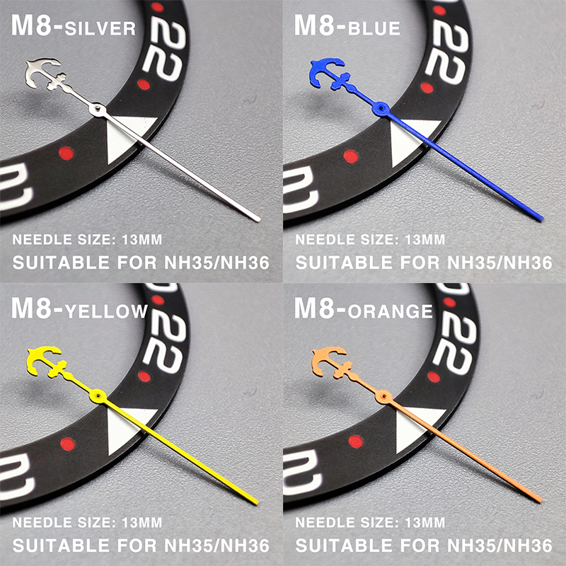 Modified Watch Hand for NH35/NH36/4R Movement Watch Pointer Anchor Shape Shape Pointers Parts Watch Repair Accessories