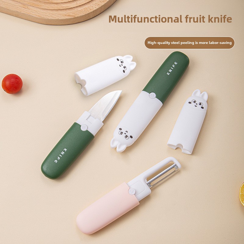 Multifunctional fruit knife two-in-one peeling knife double-headed fruit peeling knife dormitory multi-purpose peeling tool