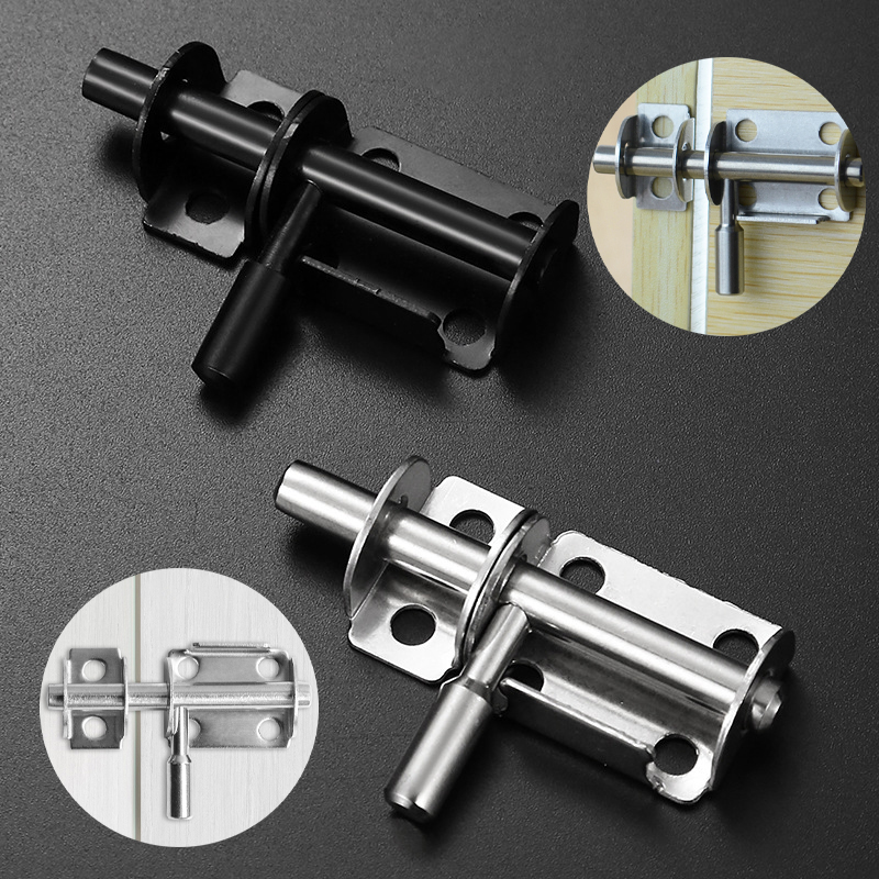Durable Stainless Steel Door Latch Solid Slide Bolts Lock for Home Safety