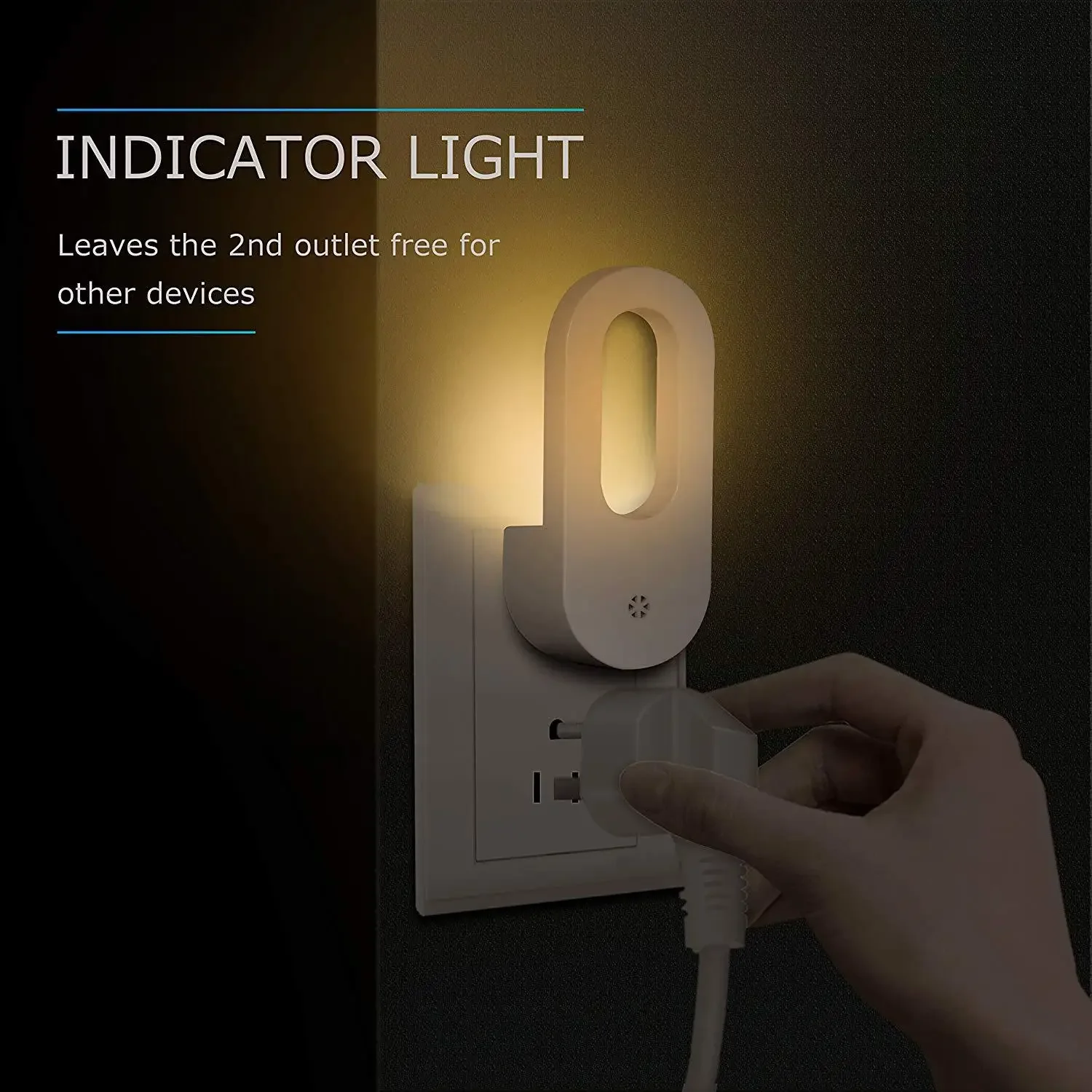 LED Plug Night Light EU/US Wall Socket Lamp With Twilight Sensor Energy Saving Kids Room Bedroo Portable Night Lights