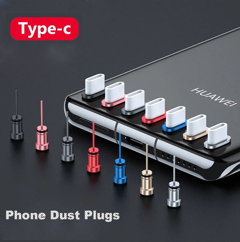 Type C Plug Dust Plug 3.5mm Earphone Jack Sim Card USB Type-C Anti Dust Plug For Samsung S10 S9 S8 Note 8 9 Huawei P10 P20 P30 ja 3