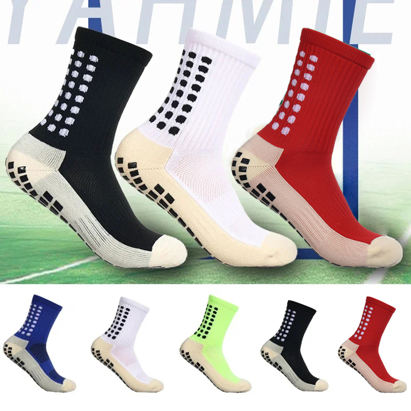 New Style FS Football Socks Round Silicone Suction Cup Grip Anti Slip Soccer Socks Sports Men Women Baseball Rugby Socks
