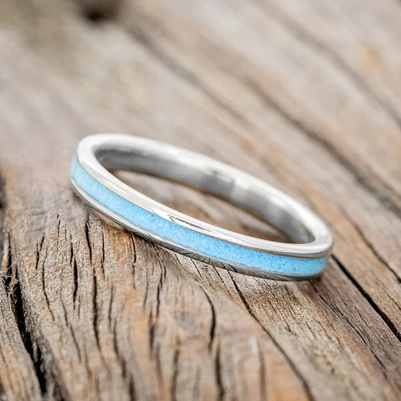 Huitan Minimalist Blue Enamel Finger Ring for Women Bohemia Style Silver Color Female Accessories Daily Wear Party Boho Jewelry