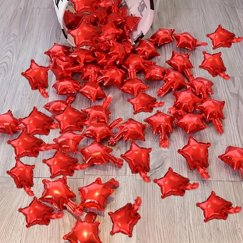 50pcs 5inch Foil Star Balloons Heart balloon Wedding Decoration Silver Gold Heart Balloons Birthday Baby Shower Wedding Supplies