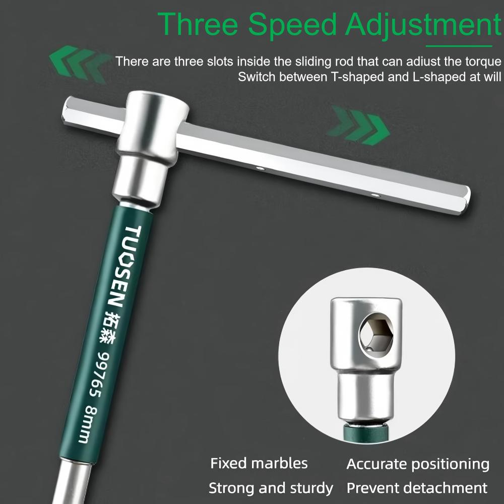 T Type Hex Key Wrench Long Handle Allen Key Hexagon Screwdriver for Furniture Repair Bicycle Motorcycle Tool Set