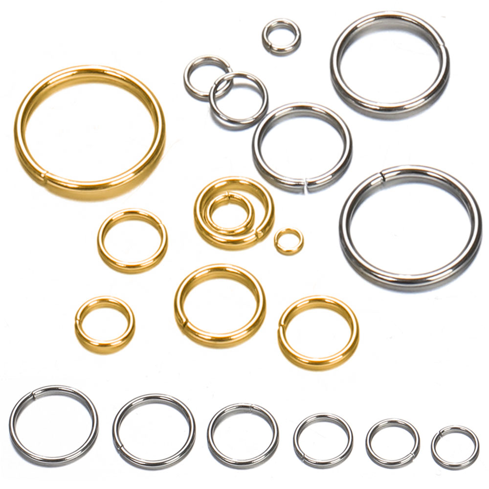 200-100pcs Gold Color Stainless Steel Split Rings 4-10mm Open Jump Rings Connectors For Jewelry Making DIY Components Findings pen gpt