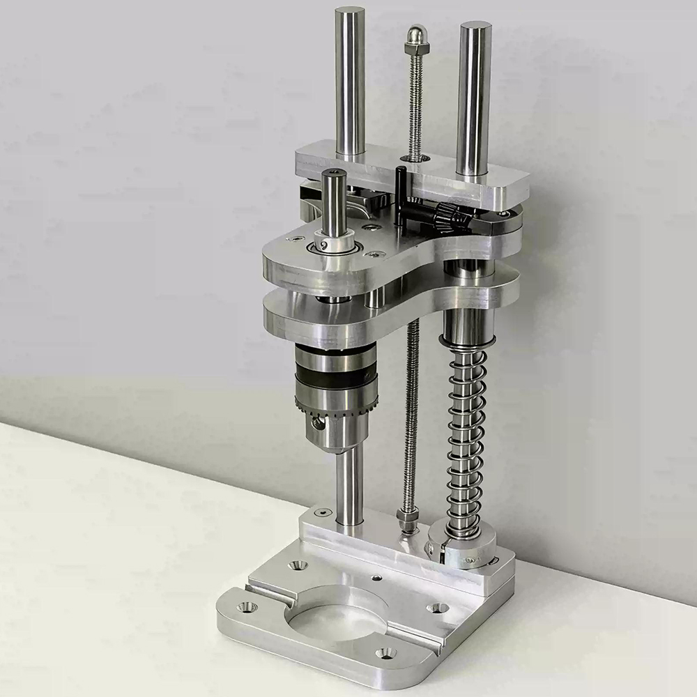 Woodworking Drilling Stand - Aluminum Profile Vertical Positioning Tool, Mini Desktop Drill Stand for Cordless Drills & DIY