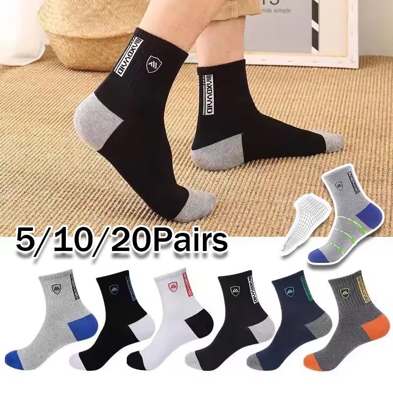 High Quality Business Men Socks Autumn Winter Breathable Athletic Mens Cotton Sports Socks 100 Cotton Thick Socks