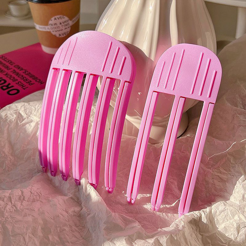 1pc Fluffy Hair Root Bangs Seamless Comb For Fluffy Bangs and Braiding Pink Hair Clip Styling Tools Fashion Curls Curlers