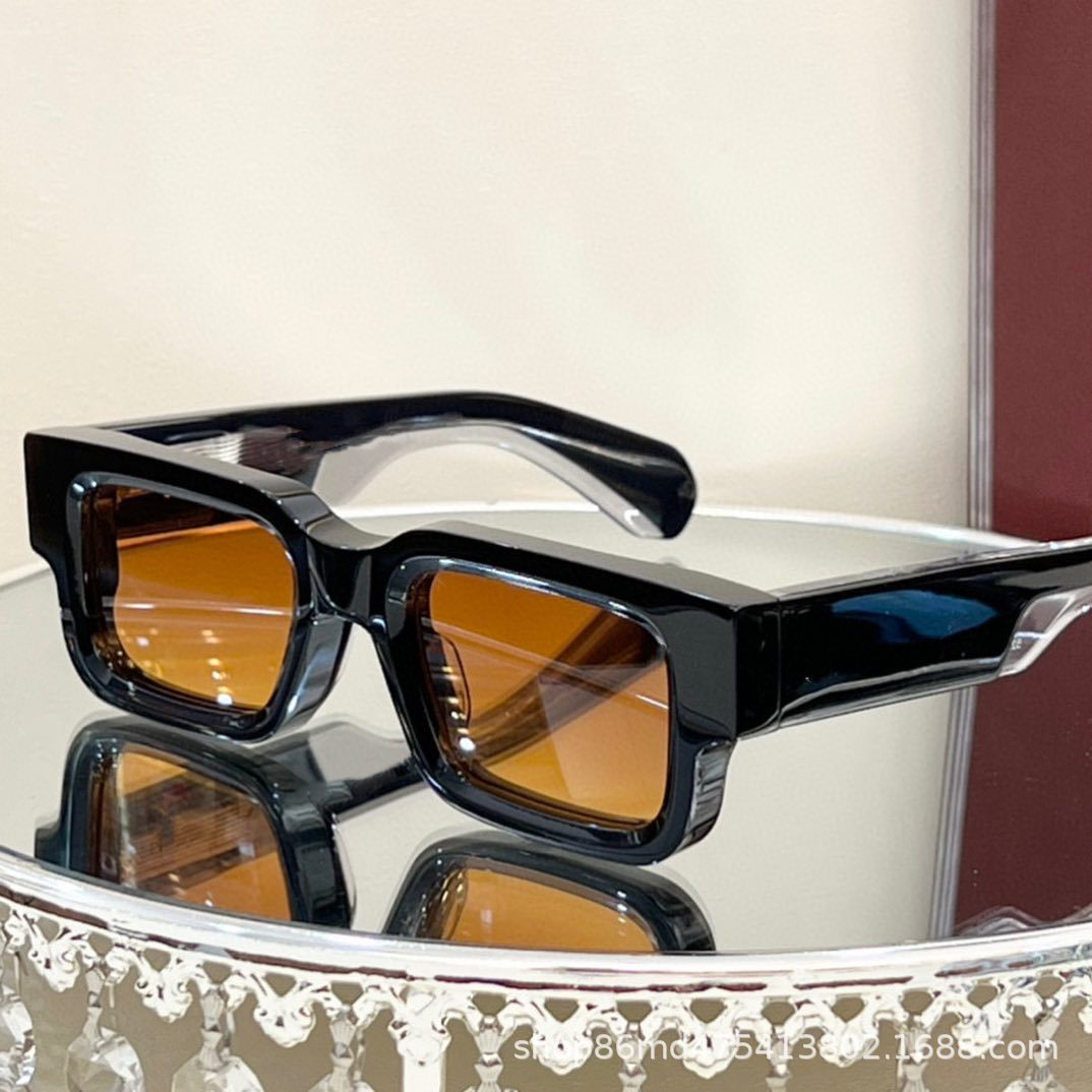 New High-end Boxy European and American Personalized Men's and Women's Fashionable Sunglasses, Thick Board Polarized Sunglasses
