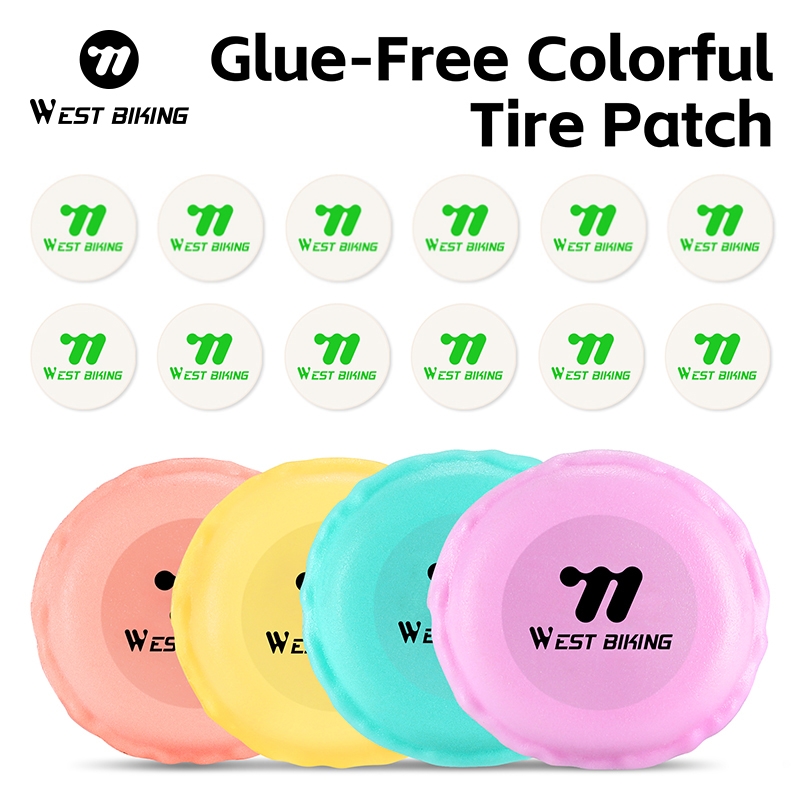 WEST BIKING 3Pcs/Pack Portable Bicycle Glueless Tire Repair Kit Patch MTB Road Bike Glue-free Fast Inner Repair Tools