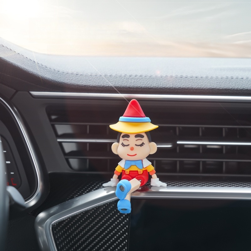 Car decoration, creative decoration of car air vents, cute shaking foot figurines,small ornaments for stress relief and healing