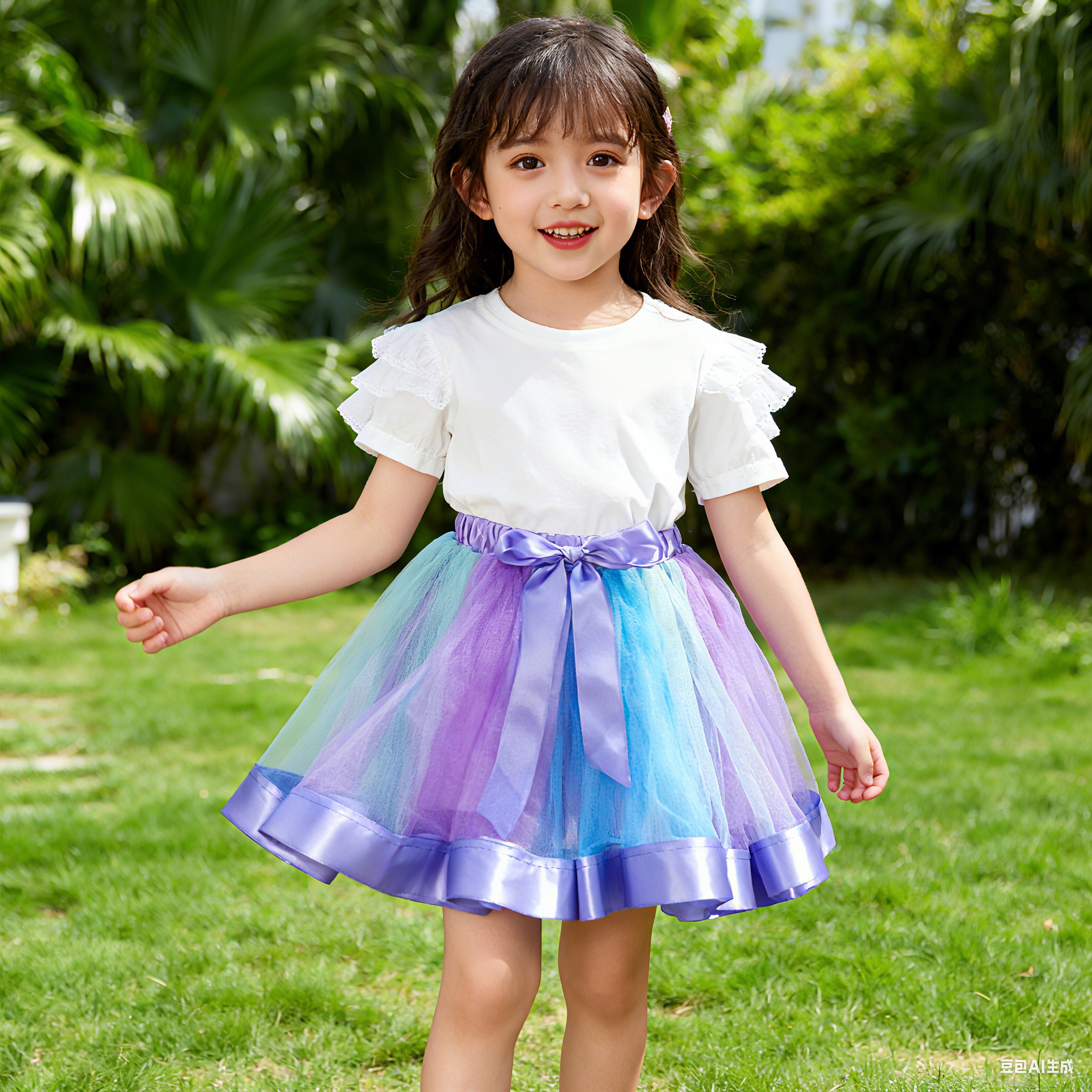 Girls' Mesh TUTU Skirt with Sequined Decoration Various Occasions Dress up Festival Party Stage Performances Children's Clothing