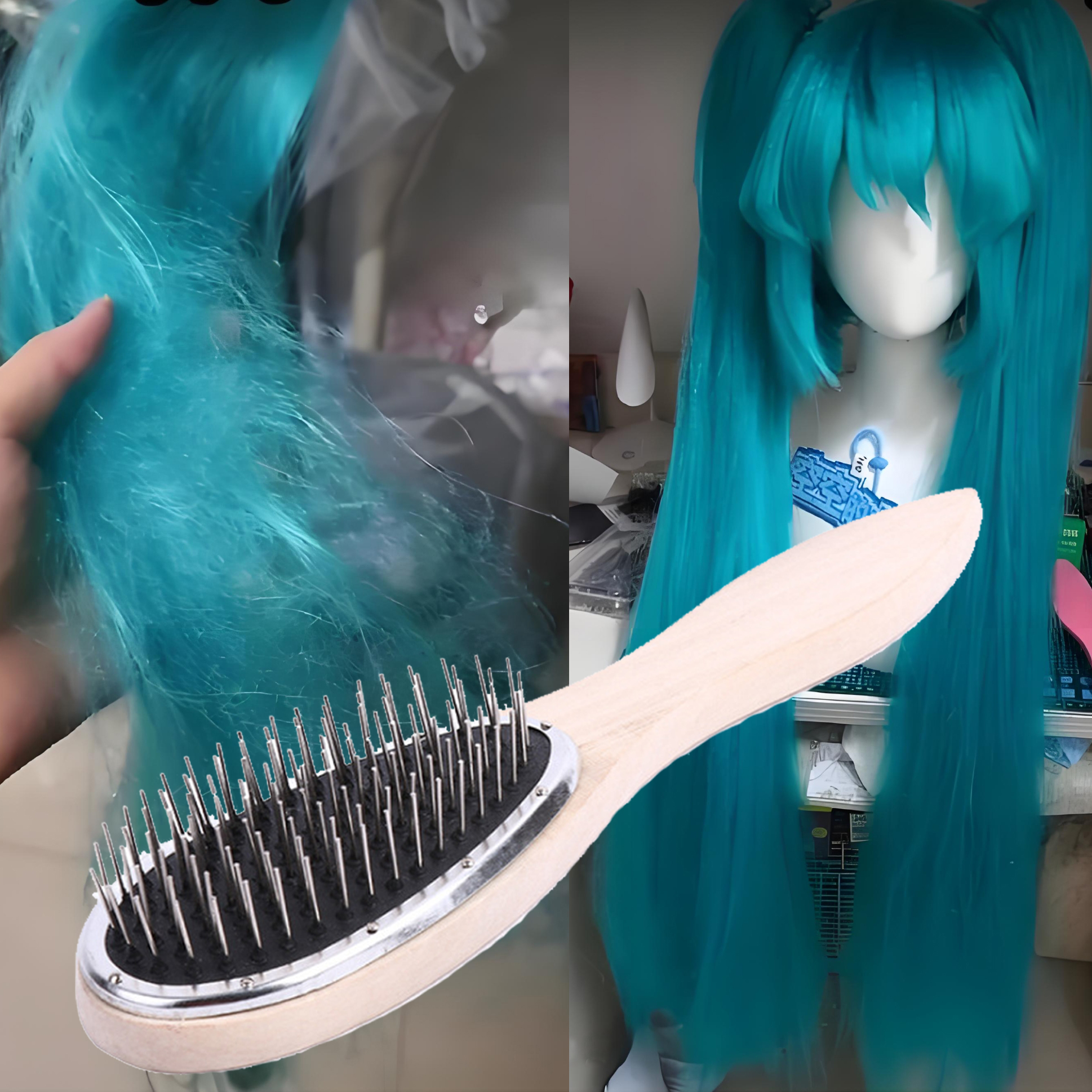 Professional Brush For Wig Anti Static Steel Comb for Tangle Hair Training