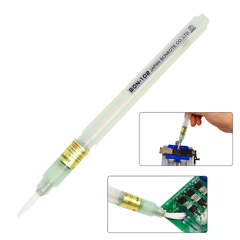 NEW! 1PCS 102 Flux Pen Soldering Rosin Solder Paste Tool Applicator Brush Head No Clean For Bga Soldering