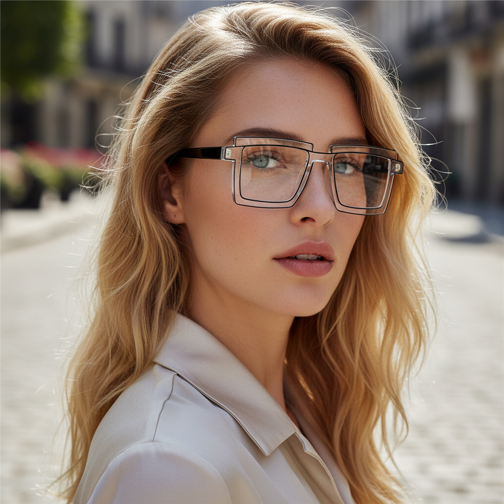 Cartoon Anime Style Glasses Frames Niche Design Sense Blue Light Blocking Slimming Plain Glasses 052