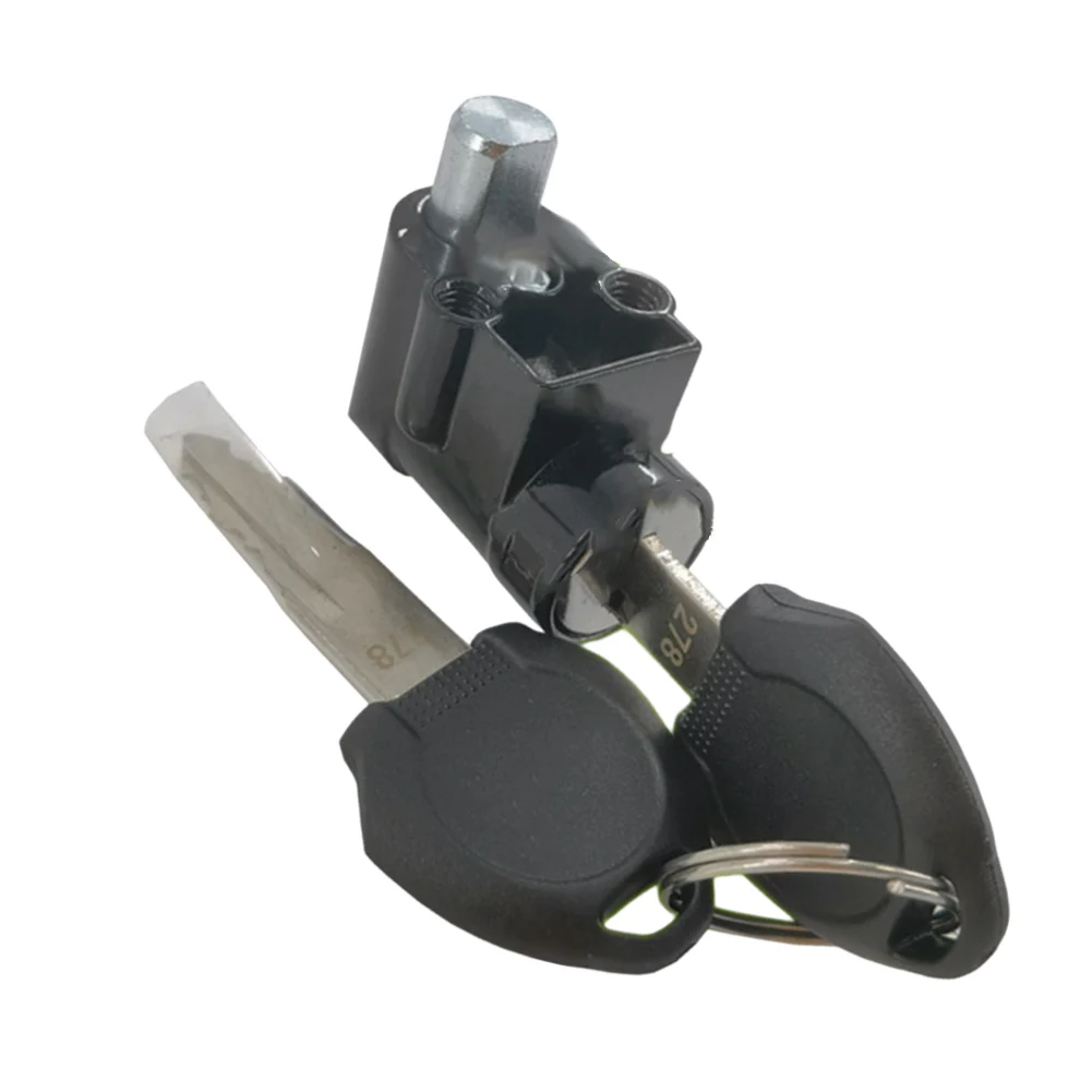 1pc Battery Case Lock With 2 Keys Replacement For Polly Electric Bicycle Battery Case Lock With Ignition On/Off Key Accessories