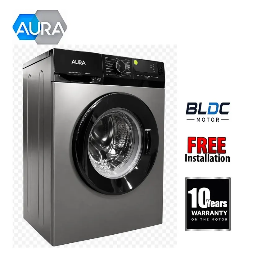 Aura 7 Kg Front Load Washing Machine 1200 rpm Comet 4.5 kg Free