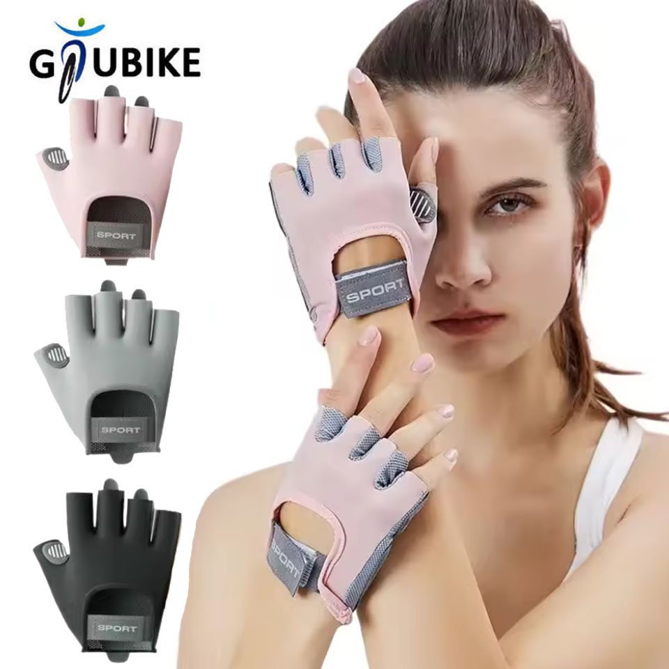 GTUBIKE 1 Pair New Cycling Gloves Workout Gym Gloves for Men Women Weight Lifting Fingerless Gloves Training Exercise Fitness